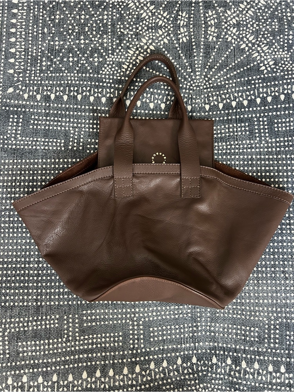 Agnes Baddoo CarryAll Tote Bag in Chocolate, Small - Picture 3 of 5